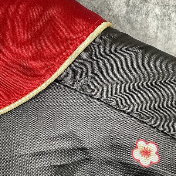 Jones New York Silky Asian Floral Print Caftan Womens XL Retro Kimono Loungewear - Picture 7 of 8